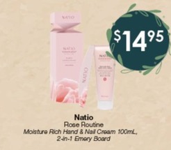 Natio Rose Routine offers at $14.95 in Soul Pattinson Chemist