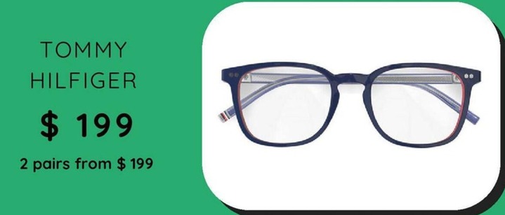 Tommy Hilfiger offers at $199 in Specsavers