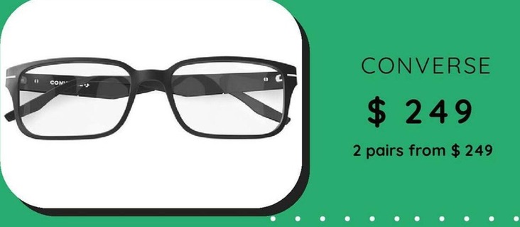 Converse Sunglasses offers at $249 in Specsavers