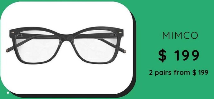 2 Pairs offers at $199 in Specsavers