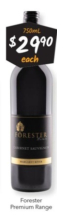 Forester Premium Range offers at $29.9 in Cellarbrations