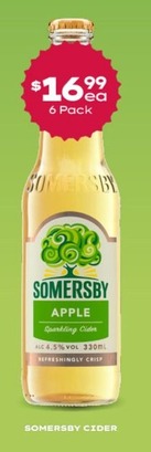 Somersby Cider offers at $16.99 in Thirsty Camel