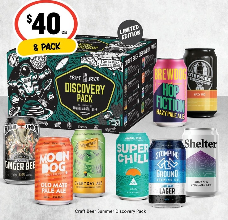 Craft Beer Summer Discovery Pack offers at $40 in IGA Liquor