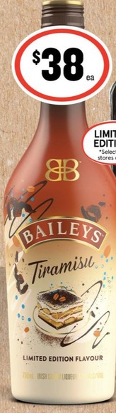 Baileys Tiramisu 700ml offers at $38 in IGA Liquor