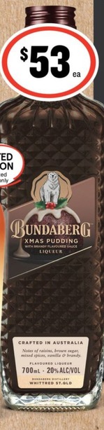 Bundaberg Xmas Pudding Liqueur 700ml offers at $53 in IGA Liquor