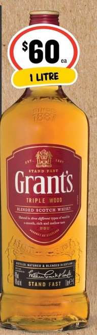 Grant’s Scotch offers at $60 in IGA Liquor