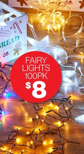 Fairy Lights 100pk offers at $8 in The Reject Shop