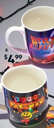 Licensed Mugs offers at $4.99 in ALDI