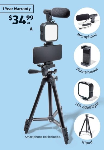 Portable Vlogging Kit offers at $34.99 in ALDI