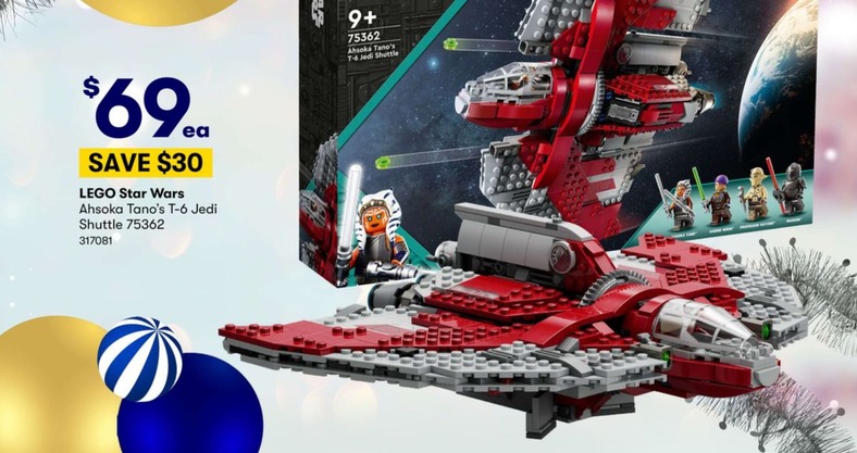 Lego Star Wars Ahsoka Tano’s T-6 Jedi Shuttle offers at $69 in BIG W