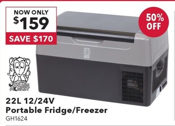 22l 12/24v Portable Fridge/freezer offers at $159 in Jaycar Electronics