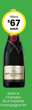Moët & Chandon Brut Impérial Champagne Nv offers at $67 in The Bottle-O