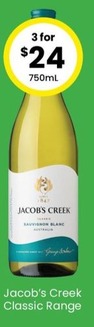 Jacob’s Creek Classic Range offers at $24 in The Bottle-O
