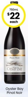 Oyster Bay Pinot Noir offers at $22 in The Bottle-O