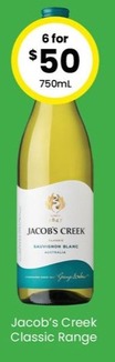 Jacob’s Creek Classic Range offers at $50 in The Bottle-O