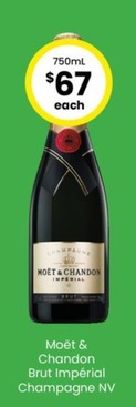 Moët & Chandon Brut Impérial Champagne Nv offers at $67 in The Bottle-O