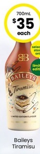 Baileys Tiramisu offers at $35 in The Bottle-O