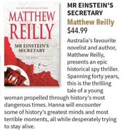 Mr Einstein's Secretary offers at $44.99 in Collings Booksellers