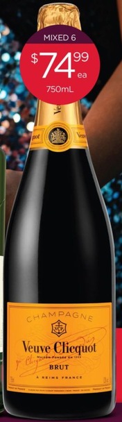 Veuve Clicquot Brut Yellow Label Nv Champagne offers at $74.99 in Porters
