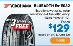 Yokohama Bluearth Es-ES32 175/70R13 82T offers at $129 in Tyres & More