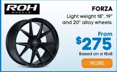 Roh Wheels Forza 18x18 offers at $275 in Tyres & More