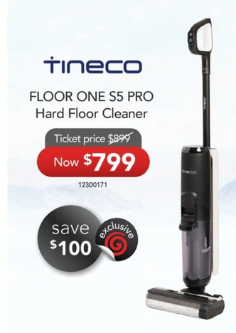 Tineco FLOOR ONE S5 PRO Hard Floor Cleaner offers at $799 in Godfreys