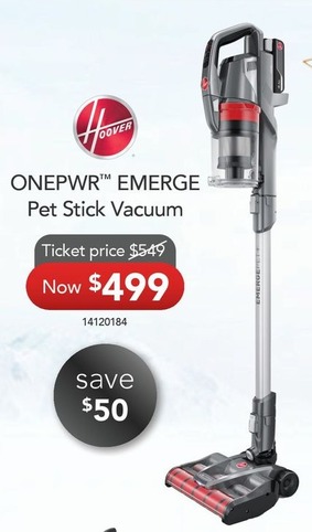Hoover ONEPWR™ EMERGE Pet Stick Vacuum  offers at $499 in Godfreys
