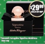 Salvatore Ferragamo Signorina Misteriosa 30ml Edp offers at $29.99 in Chemist Warehouse