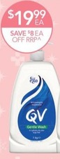 Ego QV Gentle Wash 1 litre offers at $19.99 in TerryWhite Chemmart