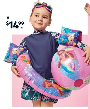 Licensed 5pc Swim Set offers at $14.99 in ALDI