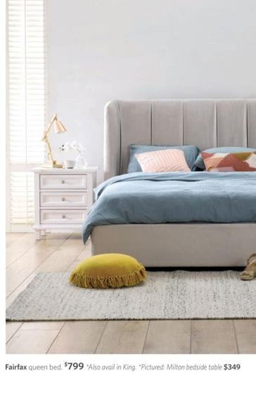 Fairfax Bed offers at $799 in Focus On Furniture