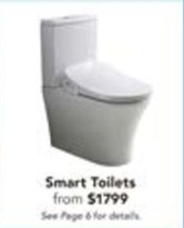 Smart Toilets offers at $1799 in Harvey Norman