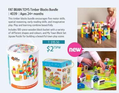 Fat Brain Toys Timber Blocks Bundle offers at $2.75 in Chrisco