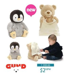Gund Animated Plush Toys offers at $2.5 in Chrisco