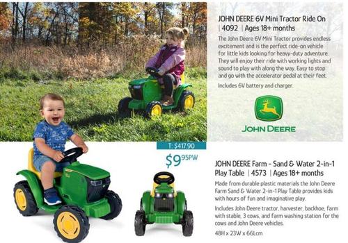John Deere 6v Mini Tractor Ride On offers at $9.95 in Chrisco