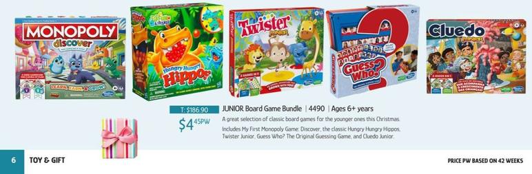 Junior Board Game Bundle | 4490 | Ages 6+ Years offers at $4.45 in Chrisco