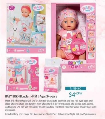 Baby Born Bundle offers at $4.4 in Chrisco