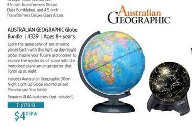 Australian Geographic Globe Bundle 4339 | Ages 8+ Years offers at $4.05 in Chrisco