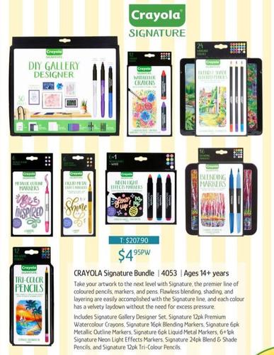 Crayola - Signature Bundle offers at $4.95 in Chrisco