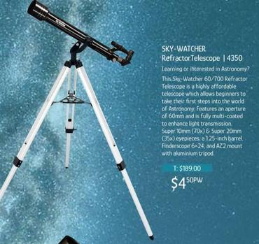 Sky-watcher Refractor Telescope offers at $4.5 in Chrisco