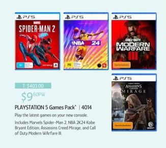 Playstation 5 Games Pack* | 4014 offers at $9.6 in Chrisco