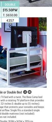 X Rocker Base Camp Double Bed offers at $15.5 in Chrisco