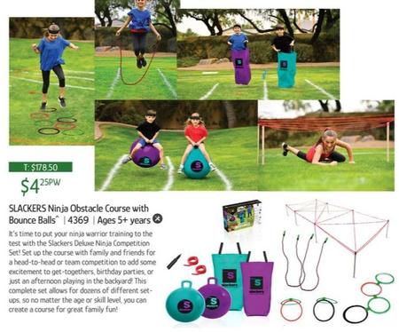 Slackers Ninja Obstacle Course With Bounce Balls offers at $4.25 in Chrisco