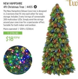 New Hampshire 4ft Christmas Tree offers at $18.95 in Chrisco