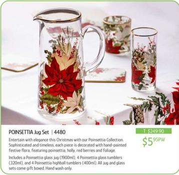 Poinsettia Jug Set offers at $5.95 in Chrisco