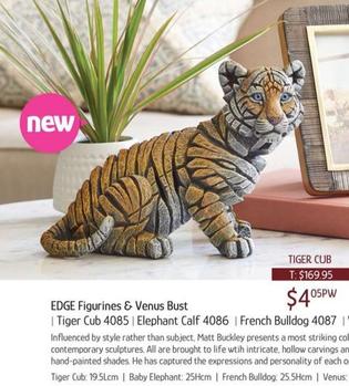 Edge Figurines & Venus Bust Tiger Cub offers at $4.05 in Chrisco