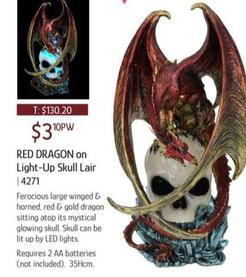 Red Dragon On Light-up Skull Lair 4271 offers at $3.1 in Chrisco
