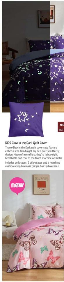 Kids Glow In The Dark Quilt Cover offers at $3.55 in Chrisco