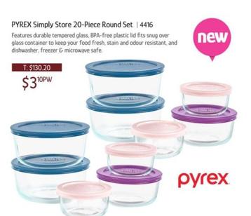 Pyrex - Simply Store 20-piece Round Set | 4416 offers at $3.1 in Chrisco