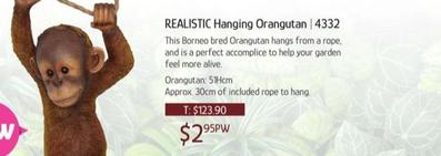 Realistic Hanging Orangutan offers at $2.95 in Chrisco